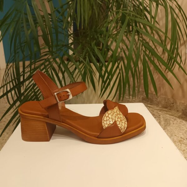 4775 Sandalia tacón cuero - Imagen 2