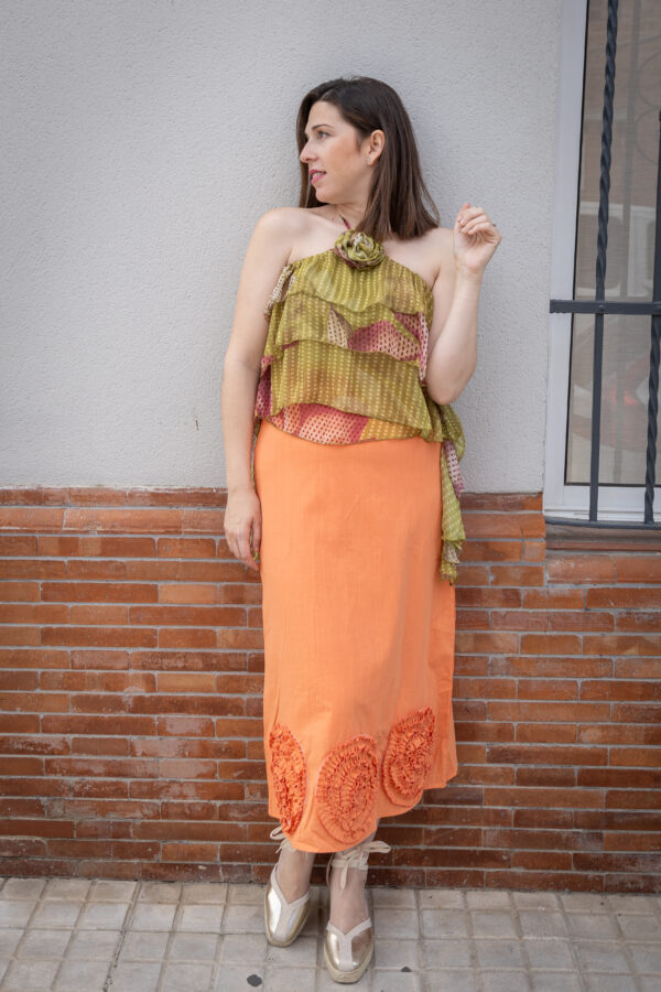 5125 Falda naranja