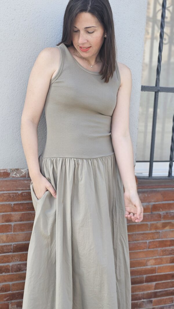 5201 Vestido kaki - Imagen 4