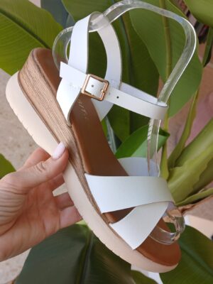 5244 Sandalia tiras blanca