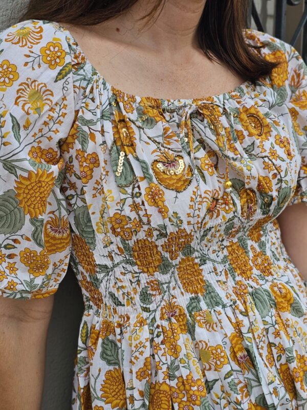 5478 Vestido amarillo - Imagen 3