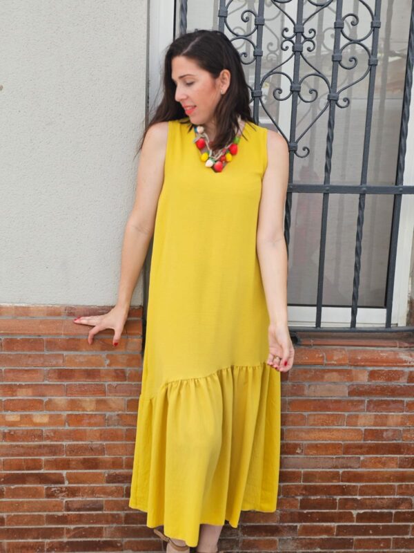 5499 Vestido amarillo - Imagen 3