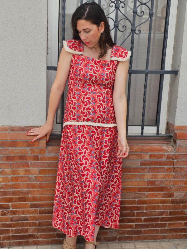 5484 Vestido rojo - Imagen 3