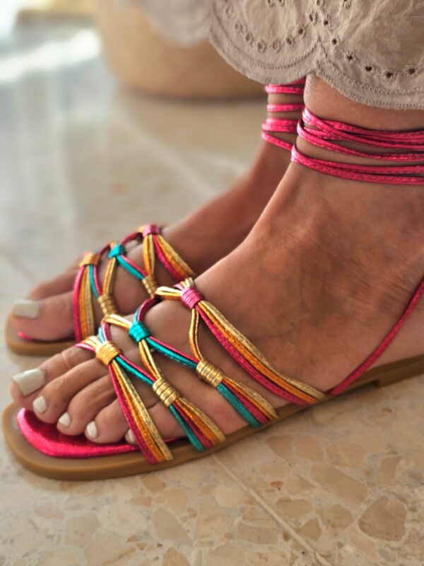 5542 Sandalia tiras rojas - Imagen 2