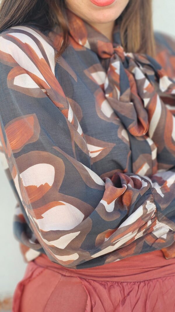 5727 Blusa naranja/verde - Imagen 3