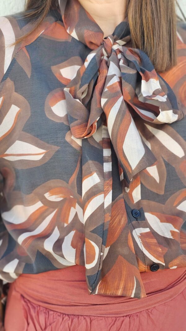 5727 Blusa naranja/verde - Imagen 2