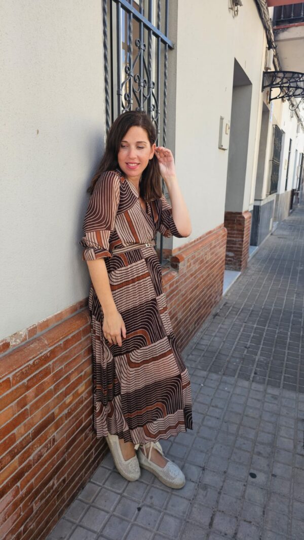 5836 Vestido marrón - Imagen 6