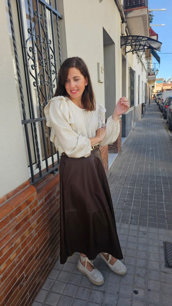 5834 Falda poli marrón - Imagen 2
