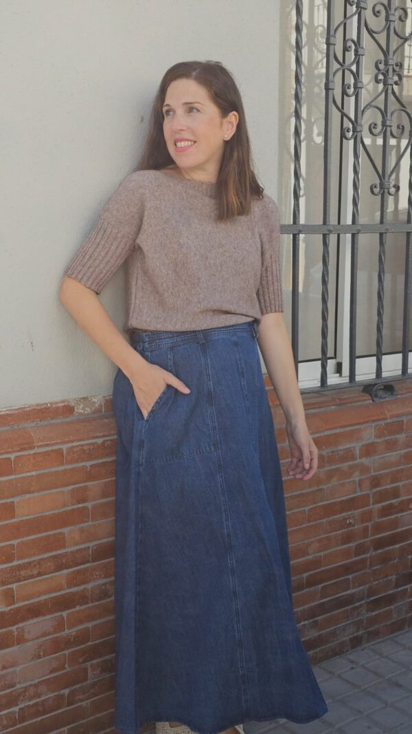 5830 Jersey punto taupe - Imagen 3