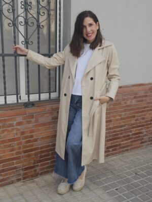 6096 Gabardina piel beig