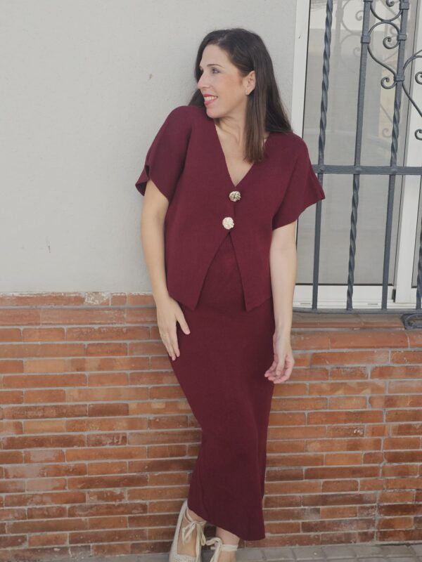6127 Falda Burdeos - Imagen 2