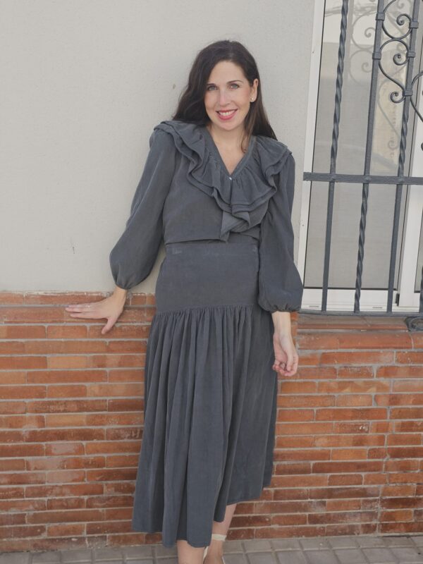 6114 Falda pana gris - Imagen 3