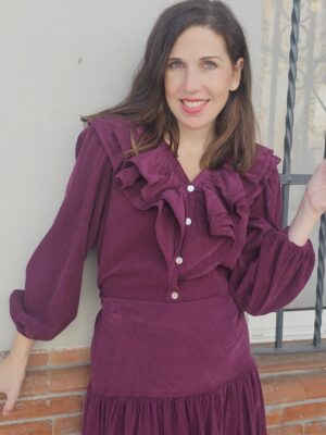 6117 Blusa pana burdeos