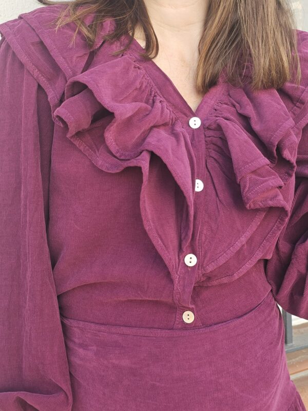 6117 Blusa pana burdeos - Imagen 2