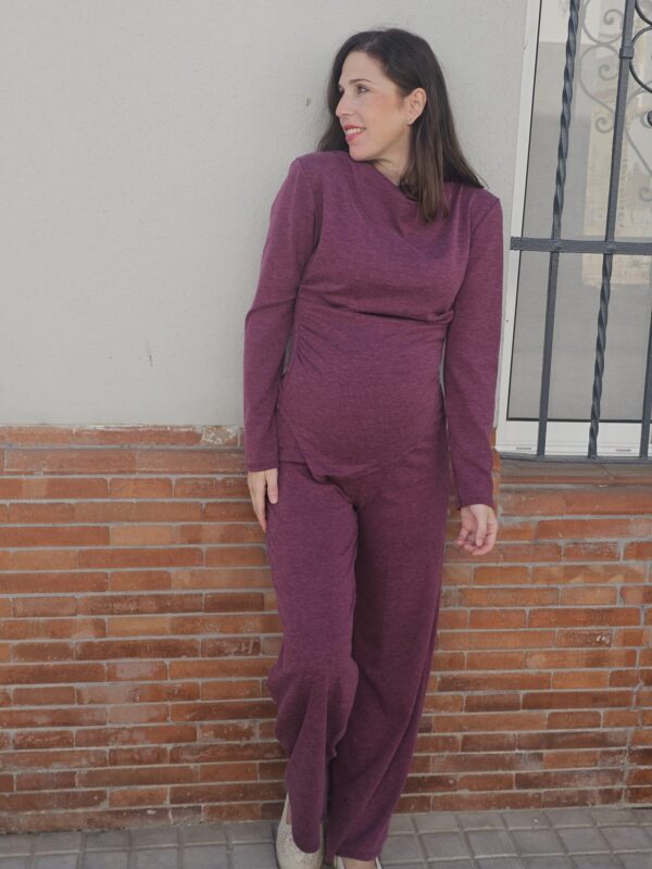6129 Pantalón Burdeos - Imagen 2
