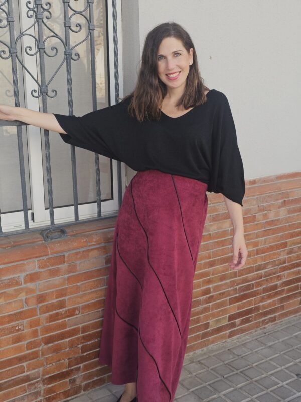 6093 Falda Burdeos - Imagen 3