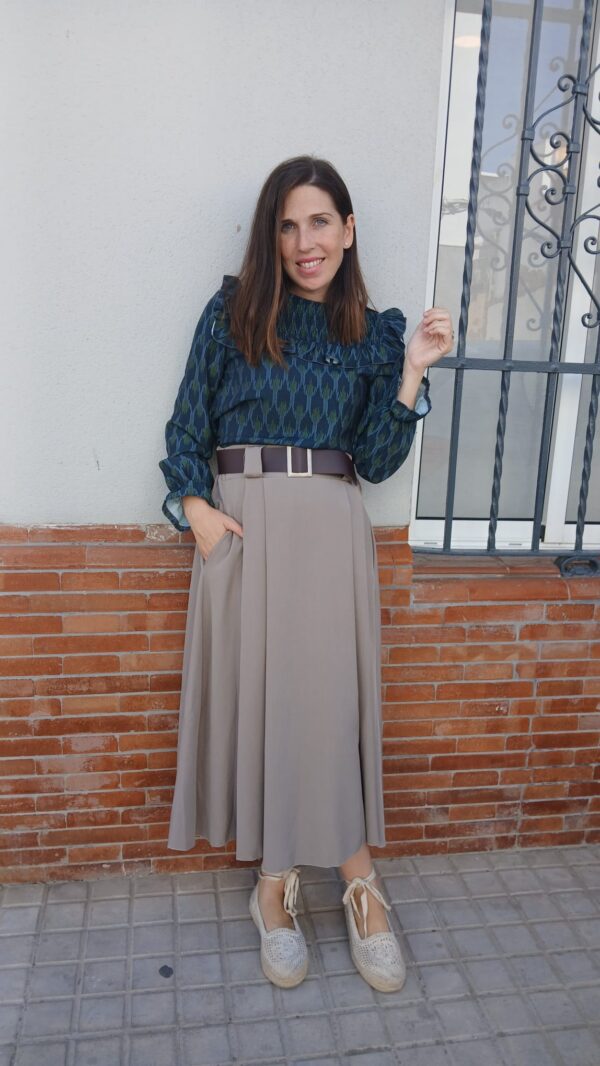 6140 Falda beig cinturon - Imagen 3