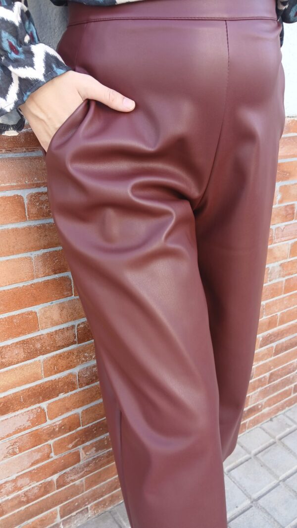 6135 Pantalon marron T/L - Imagen 4