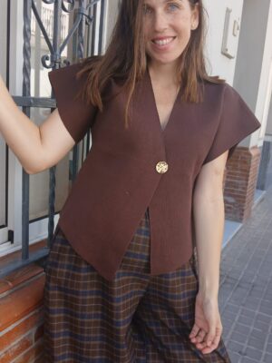 6136 Chaleco Marron T/ S-M