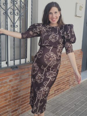 6175 Vestido marrón