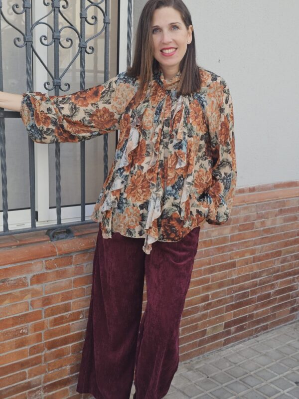 6199 Pantalón burdeos - Imagen 4