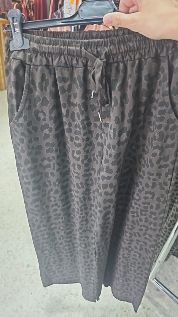 6274 Pantalon leopardo marron