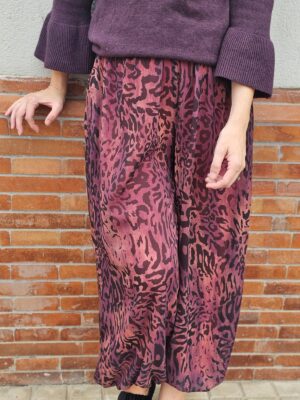 6266 Pantalon leopardo fuxsia