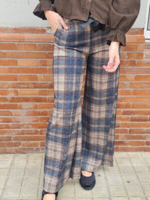 6249 Pantalon cuadro azul
