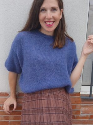 6259 Chaleco hilo azul