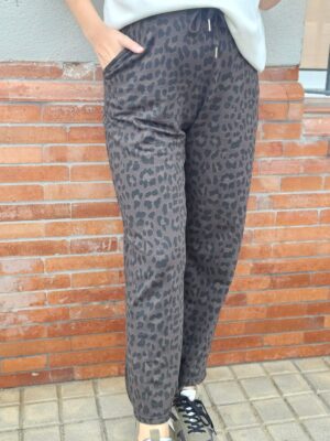 6274 Pantalon leopardo marron