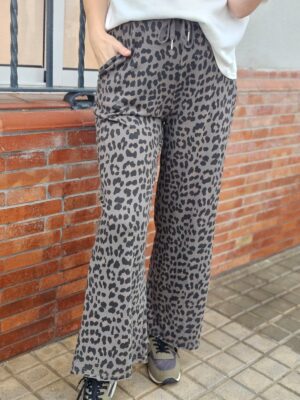 6271 Pantalon leopardo verde