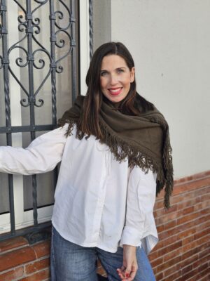 6630 Poncho marron chocolate