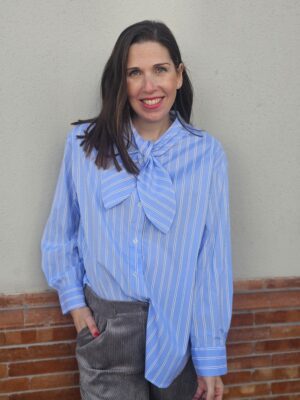 6643 Camisa rayas celeste