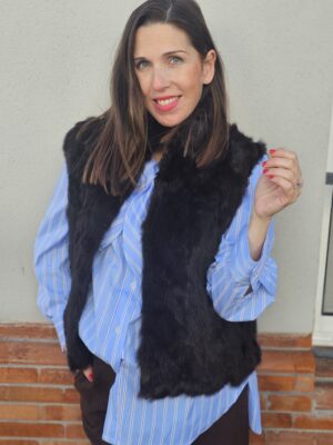 6654 Sin mangas pelo marron