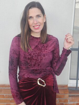 6646 Chaleco burdeos