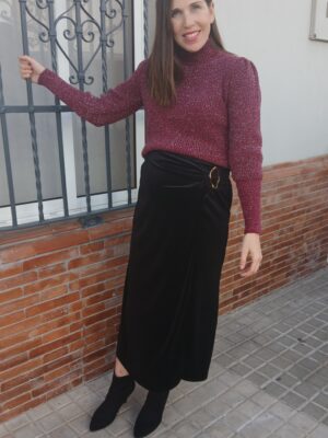 6659 Falda terciopelo negra