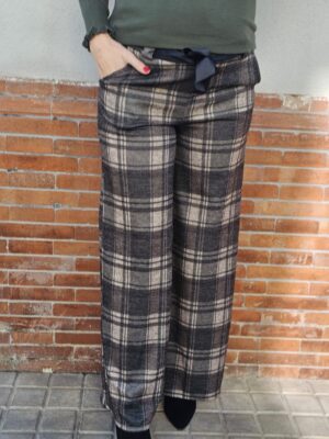 6596 Pantalón Cuadros Verde