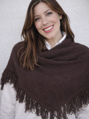 6630 Poncho marron chocolate