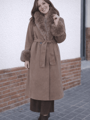 6371 Abrigo pelo camel