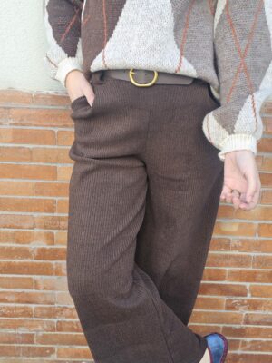 6712 Pantalon pana marrón
