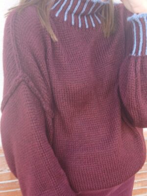 6745 Jersey burdeos/azul