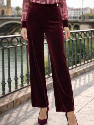 6793 Pantalon terciopelo burdeos
