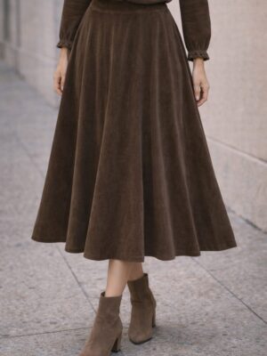 7017 Falda pana marron