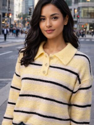 7896 Jersey amarillo rayas