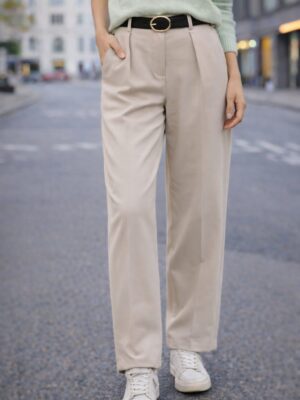 7084 Pantalón de traje beige