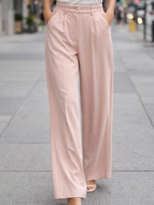 7893 Pantalón traje rosa